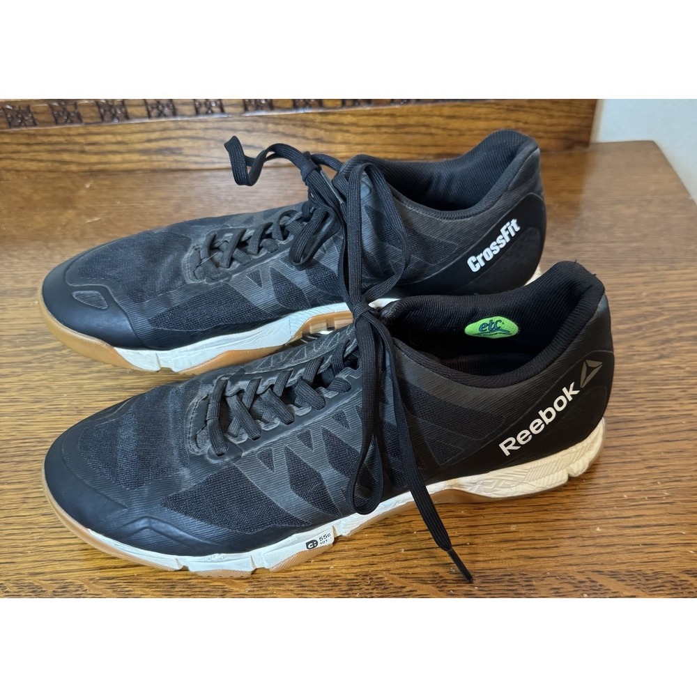 Reebok CrossFit Training Shoes Men's Size 8 Black Gum Sole Nano Stability